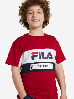 Футболка для мальчиков FILA, Красный, размер 152