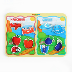 Сортер «Какая разница? Красный-синий»,на липучках Wood Land