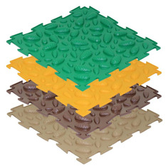 Массажный коврик - пазл, 1 модуль «Орто. Шишки мягкие», цвета МИКС Orto
