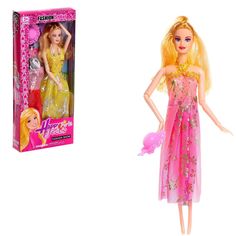 Кукла-модель шарнирная «Оля» с набором платьев, с аксессуаром, МИКС No Brand