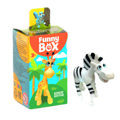 Игровой набор Funny Box «Зоопарк»: карточка, фигурка, лист наклеек Забияка