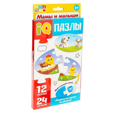 Парные пазлы IQ «Мамы и малыши», 24 детали Puzzle Time