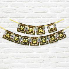 Гирлянда на ленте "Дембель", 215 см., 250 гр/кв.м Страна Карнавалия