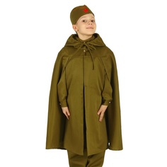 Карнавальная плащ-палатка с пилоткой, рост 110-122 см Страна Карнавалия