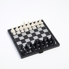 Игра настольная "Шахматы", магнитная доска, 13 х 13 см, чёрно-белые No Brand