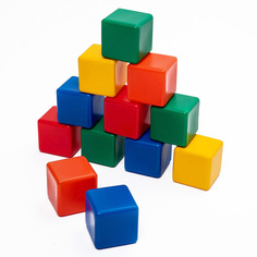 Набор цветных кубиков, 6 × 6 см, 12 штук Solomon