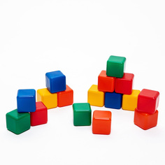 Набор цветных кубиков, 16 штук, 4 × 4 см Solomon