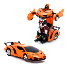 Робот радиоуправляемый «Ламбо», трансформируется с пульта, масштаб 1:18, цвет оранжевый No Brand
