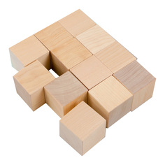 Кубики Неокрашенные, 12 шт., размер кубика: 3,8 × 3,8 см Пелси