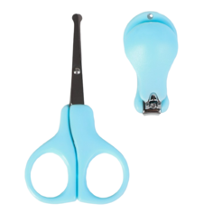 Детский маникюрный набор, 2 предмета: ножницы, щипчики, от 0 мес., цвета МИКС Крошка Я