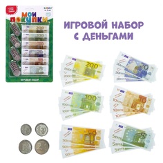 Игрушечный игровой набор «Мои покупки»: монеты, бумажные деньги (евро) Забияка