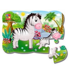 Магнитный пазл «Зебра», 12 элементов Vladi Toys