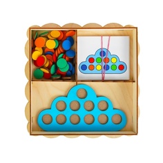 Развивающая игрушка «Умное облачко», d кружков (60 шт.): 2 см, в наборе 15 карточек Smile Decor