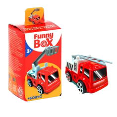 Игровой набор Funny Box «Пожарная техника»: карточка, фигурка, лист наклеек Забияка