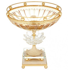 Ваза для фруктов 35 см н/н Rosaperla "Розаперла /Ивонн /Янтарная" / 280089 No Brand