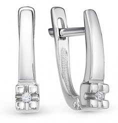 Серьги из серебра с бриллиантом Империал С1457/Ag-620 Imperial