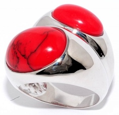 Кольцо из серебра с кораллами р. 16,5 Silver Wings 21sr0636-97