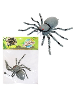Фигурка Abtoys Юный натуралист: Пауки серый резиновая PT-01746