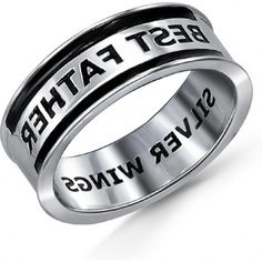 Кольцо из серебра с эмалью р. 17,5 Silver Wings 01father-06