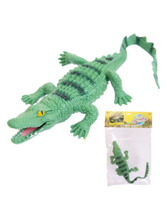 Фигурка Abtoys Юный натуралист: Рептилии Крокодил зеленый резиновая PT-01742