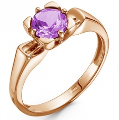 Кольцо из серебра с аметистом р. 17,5 Империал К1261/Ag-607/14ПОЗ Imperial