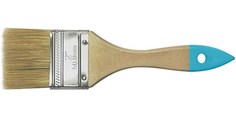 Кисть флейцевая, натур. cветлая щетина, деревянная ручка 2" (50 мм) MOS