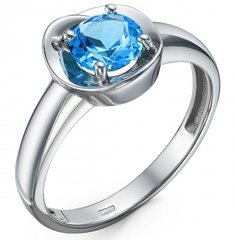 Кольцо из серебра с топазом р. 19,5 Империал К1265/Ag-607/20 Imperial