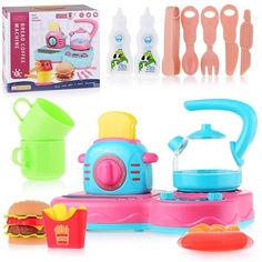 Oubaoloon с посудой и продуктами, свет, звук, в коробке