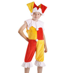 Карнавальный костюм Карнавалия Скоморох, 4-7 лет (рост 116-122 см), плюш (89049)