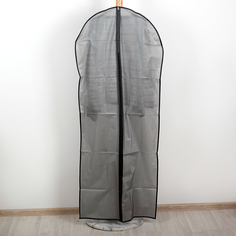 Чехол для одежды 61×137 см, плотный, PEVA, цвет серый Доляна