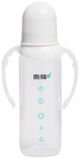 Бутылочка для кормления SIMPLE MED +, классика, с ручками, 250 мл., от 0 мес, медл. поток Bool Bool Baby