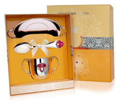 Набор детский АргентА КД Принцесса серебряный с эмалью 448НБ05808