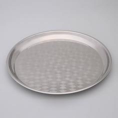 Поднос Доляна, d=45 см, цвет серебряный