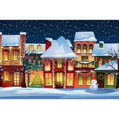 Рыжий кот 22х32 см, 21 цвет Яркие зимние домики НД-4899