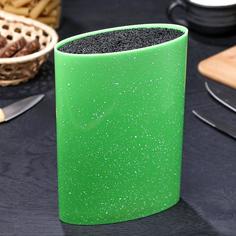 Подставка для ножей с наполнителем «Зефир», 16×7 см, цвет зелёный No Brand