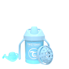 Поильник Twistshake Mini Cup 230 мл. Пастельный синий (Pastel Blue). Возраст 4+m.