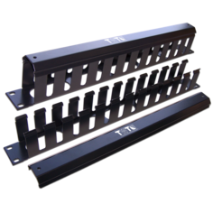 Кабельный органайзер 19" LANMASTER TWT-ORG/CV-1U c крышкой 1U