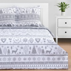 Постельное белье "Этель" Евро Скандинавский 200*217 см, 220*240 см, 70*70 см - 2 шт No Brand