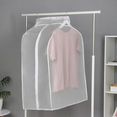 Чехол для одежды плотный Доляна, 60×90×50 см, PEVA, цвет белый No Brand