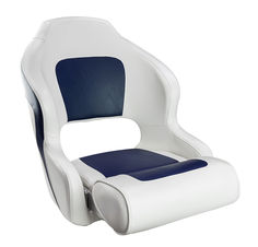 Кресло с болстером Delux Sport Flip Up, обивка белый/синий винил