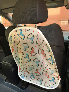 Накидка на спинку сиденья JoyArty Лошадка качалка в крапинку, 45х62