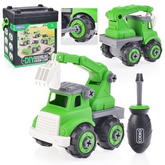 Конструктор с отверткой Oubaoloon Спецтехника, в коробке