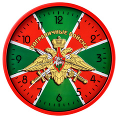 Настенные часы Пограничные войска с гербом No Brand