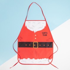 Фартук детский для творчества Этель "Santa", 49 х 39 см, 100% полиэстер No Brand