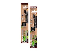 Зубная щетка Silcamed Pro Organic Серебро и уголь, средней жесткости, 1 шт.