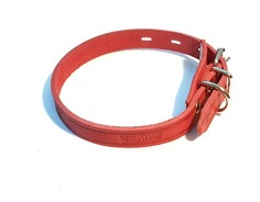 Ошейник ZooMaster кожаный, 15 мм х 30 см (23-30 см), 1-слойный, с тиснением