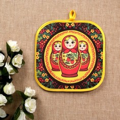 Прихватка «Матрёшки», сувенирная, 20х20 см No Brand