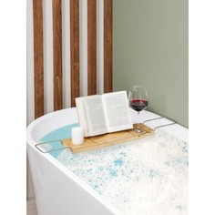 Полка для ванной SAVANNA SPA, 74-95×20,3×2,5 см, бамбук No Brand