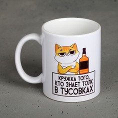 Кружка «Кружка того, кто знает толк в тусовках», 300 мл No Brand