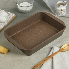 Противень «Гранит Brown», 33×22 см, антипригарное покрытие, цвет коричневый No Brand